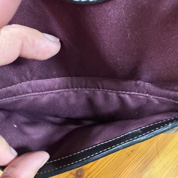 Coach Black Leather Satchel with Contrast Stitching - Picture 7 of 16